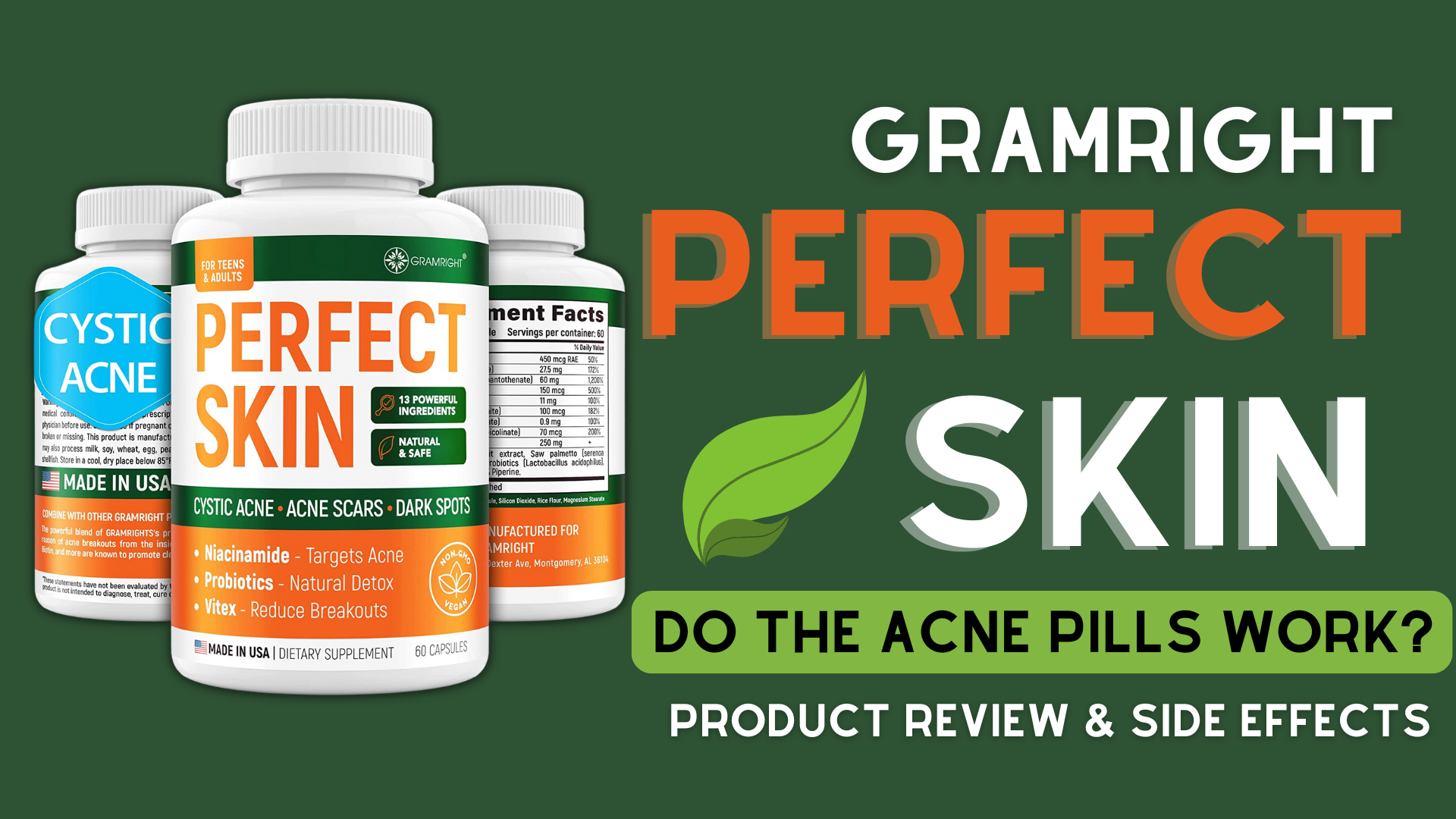 gramright perfect skin acne pills